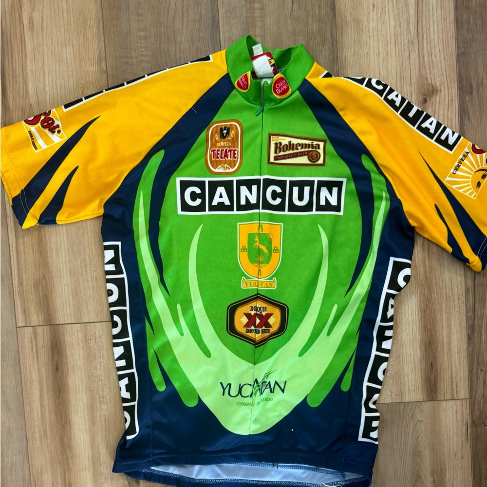 Carta Blanca Yucatan Cancun Cycling World Jersey 3/4 Zip Shirt #e28